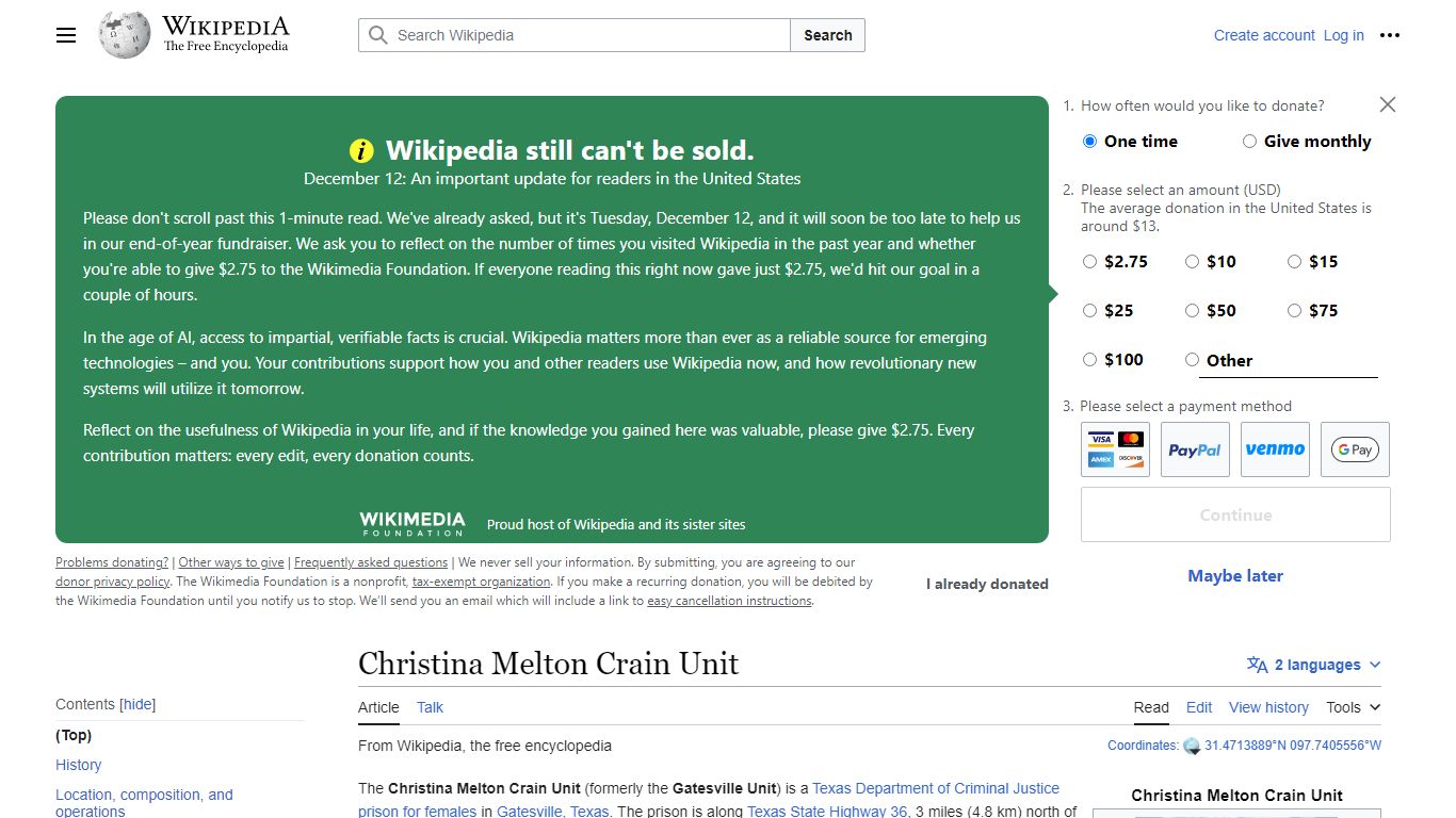 Christina Melton Crain Unit - Wikipedia